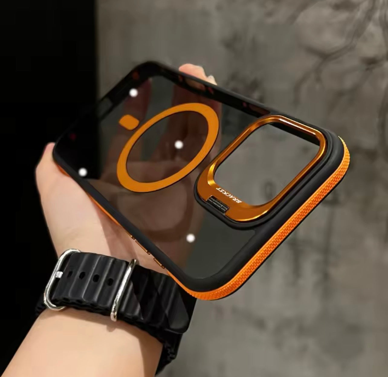 Coque Magnétique Avec Support Et Lens Camera Pour iPhone